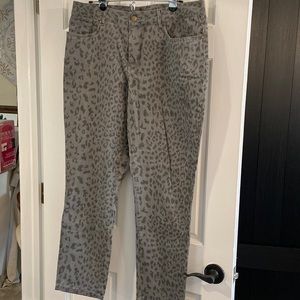 Gently used animal print jean 16 petite